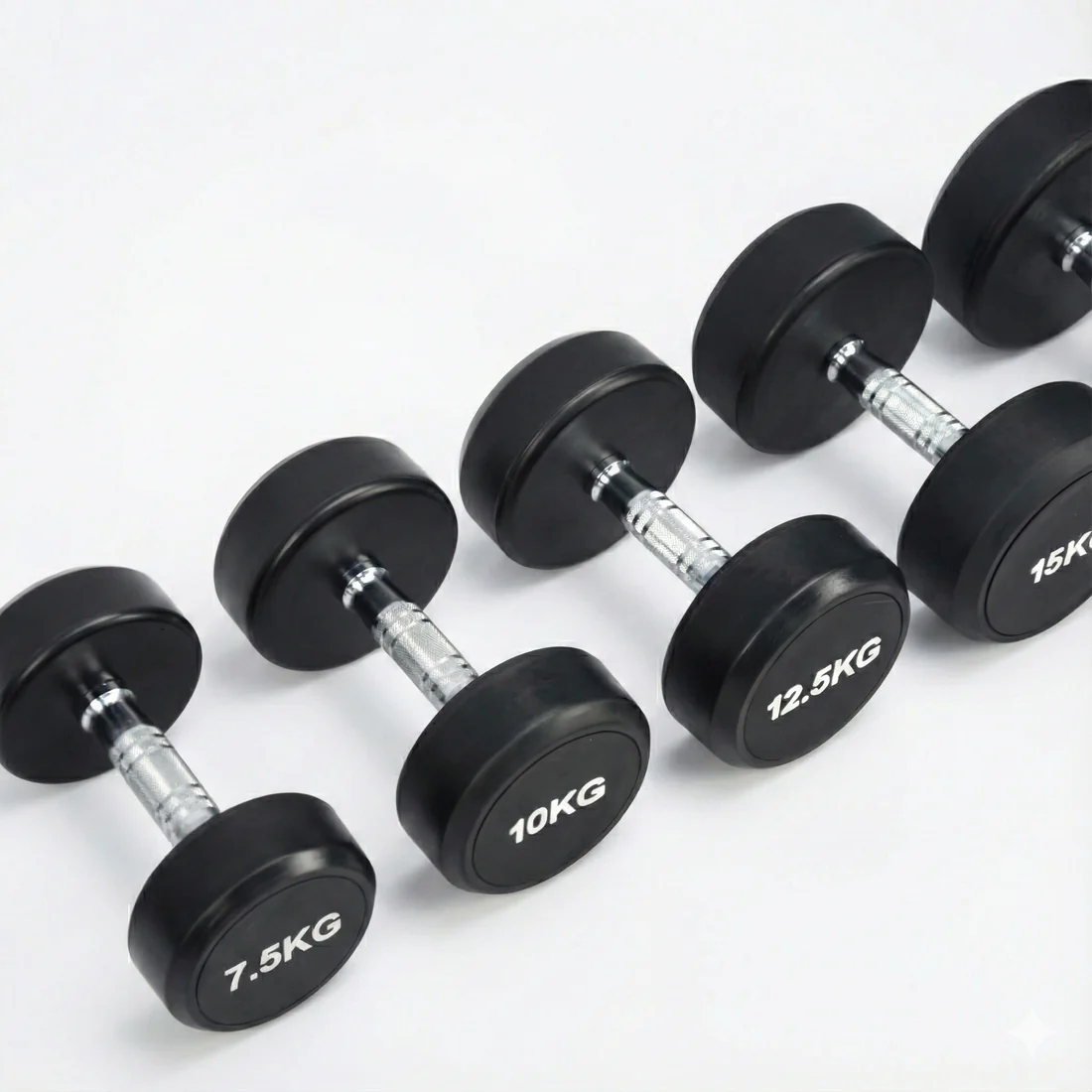 Rubber Round Dumbbell - Image 2